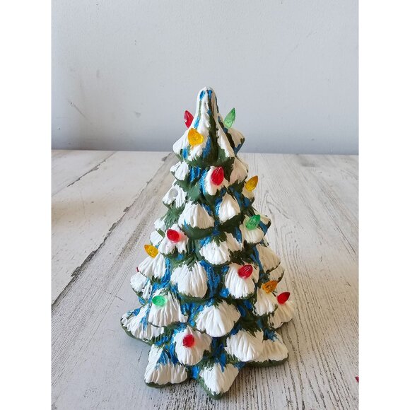 Vintage plaster tree light unique village Xmas decor - Picture 5 of 8